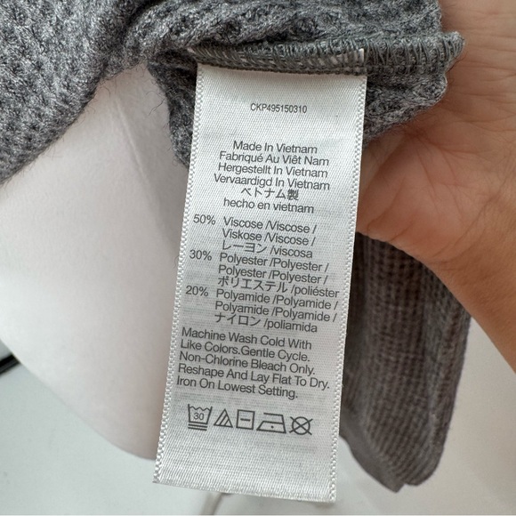 NWT Madewell Waffle-Knit Long-Sleeve Crewneck Tee - Picture 5 of 11